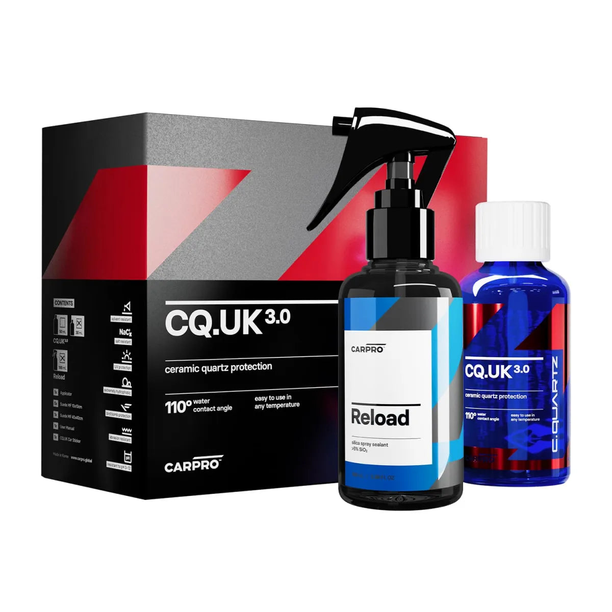 CarPro CQUARTZ UK 3.0 Keramikversiegelung Set 30ml