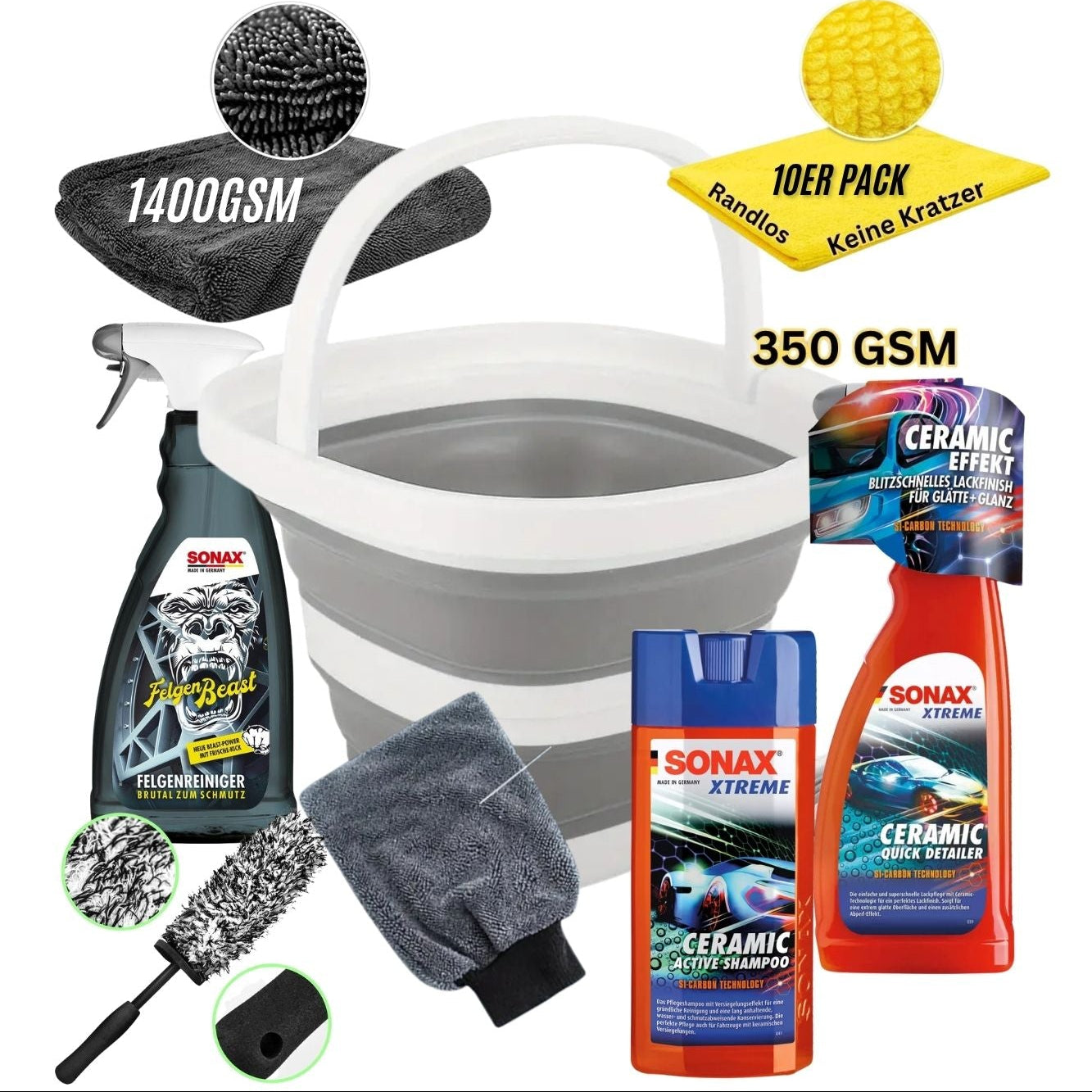 SONAX Premium Wasch Set – Komplettes Autopflege-Set mit Ceramic Technologie