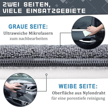4er Set Detail X Scrub Pad, Reinigungspad für die Innen Reinigung Pflege von Kunststoff, Polster, Leder, Cockpit & Armaturen