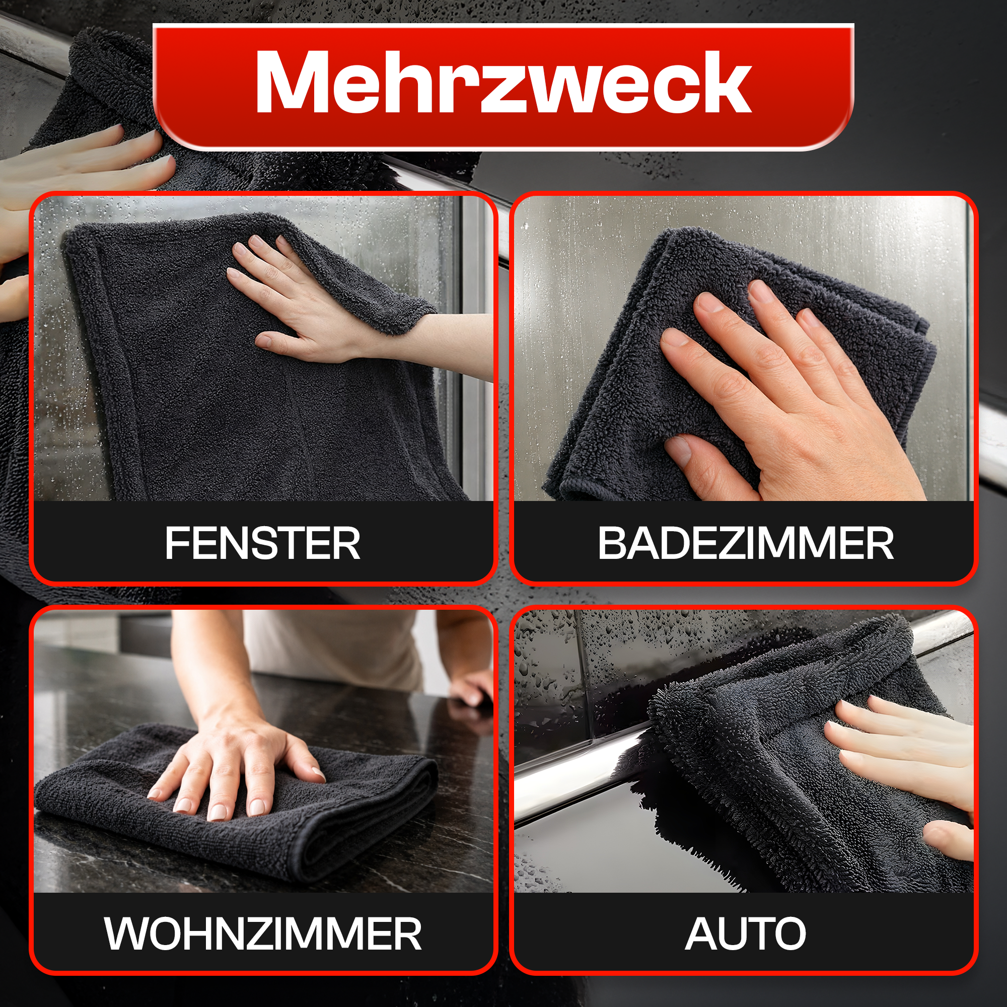 Detail X - Premium Trockentuch 80x50cm 1400GSM Randlos