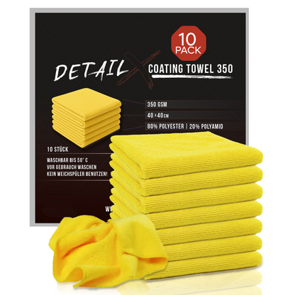 Mikrofasertuch Allzwecktuch Coating Towel 350 gsm 10er Pack