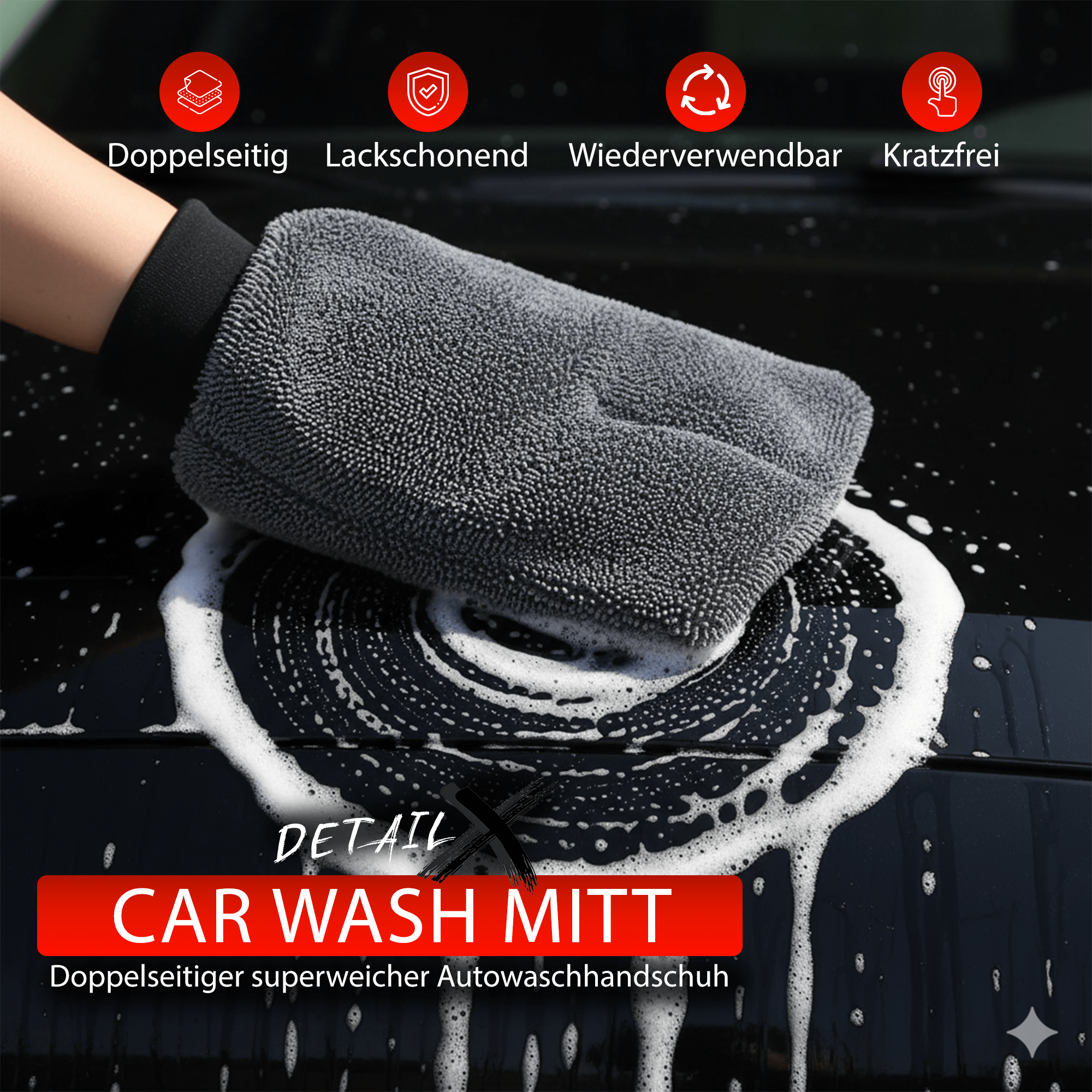 Auto Waschhandschuh aus Mikrofaser - Detail X Wash Mitt