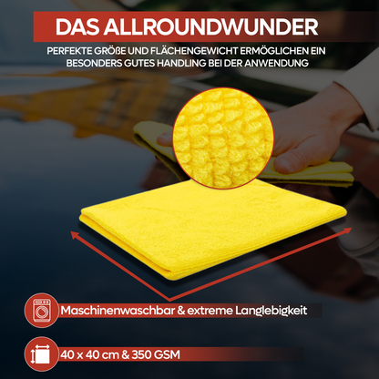 Mikrofasertuch Allzwecktuch Coating Towel 350 gsm 10er Pack