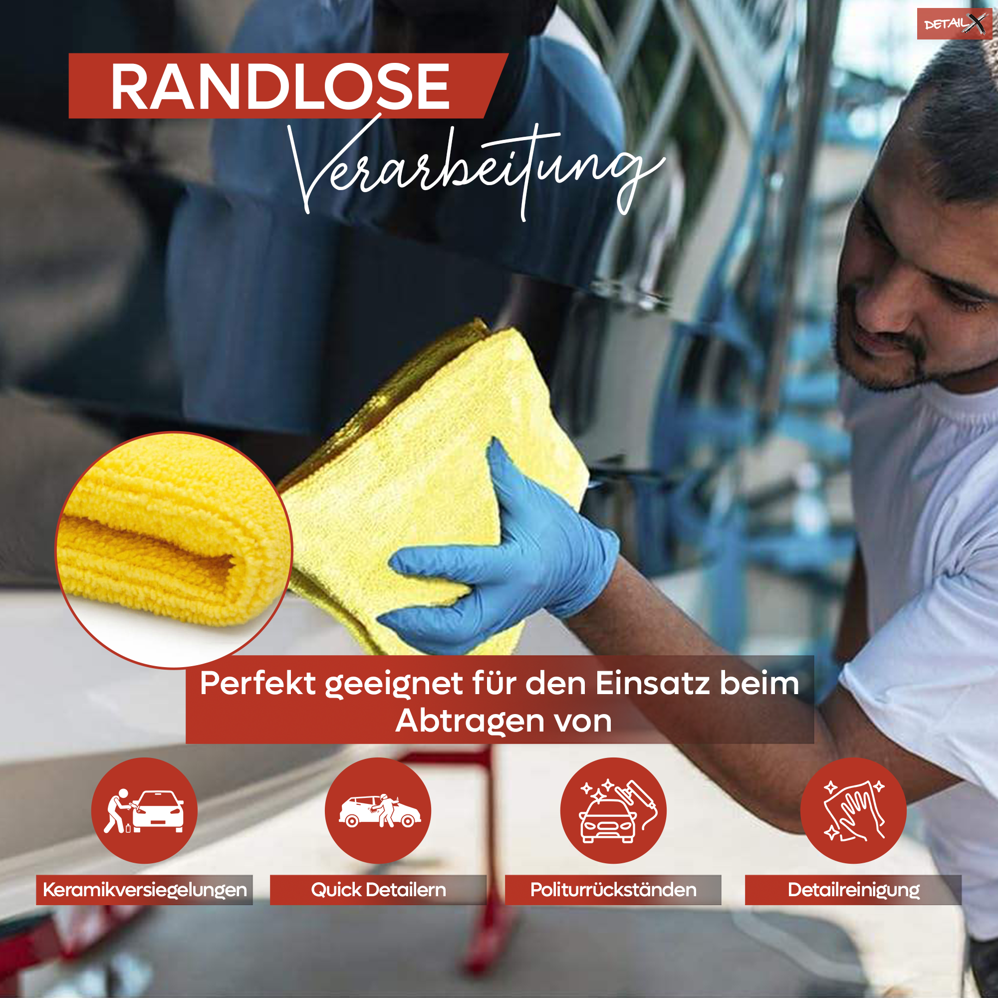 Mikrofasertuch Allzwecktuch Coating Towel 350 gsm 10er Pack