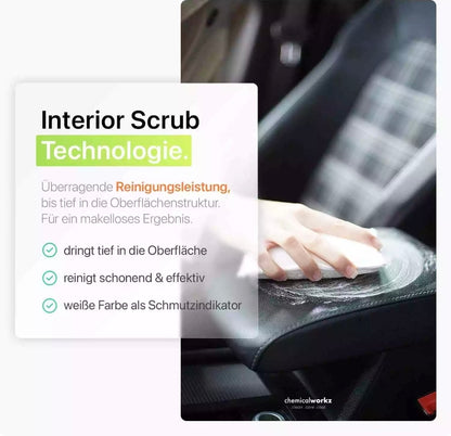 3x chemicalworkz Scrub Pad Interior Cleaning Scrubpad Set Schwamm Leder Textil